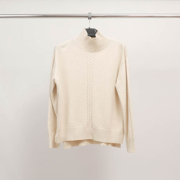 Pull col montant torsadé coupe droite DSY9548