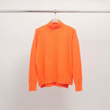 Straight-cut cable-knit turtleneck sweater DSY9548