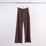 Wide-leg soft knit trousers with patch pockets YF570188