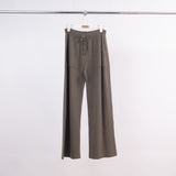 Wide-leg soft knit trousers with patch pockets YF570188