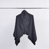 Poncho côtelé asymétrique en maille douce DSY8933