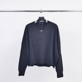 Loose-fitting V-neck sweater in soft knit YF570539