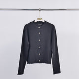 Veste cardigan col rond à boutons perles HY86060