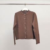 Veste cardigan col rond à boutons perles HY86060