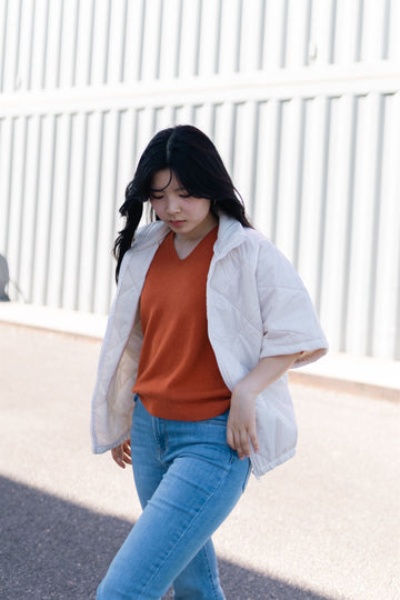 Veste matelassée manches courtes col montant MJ85030