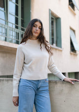 Pull col montant maille brillante DSY9524