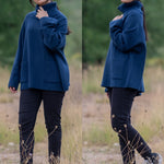 Load image into Gallery viewer, Oversized turtleneck sweater with ribbed pockets DSY8304