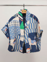 Veste matelassée imprimée de motifs équestres KD8018-20