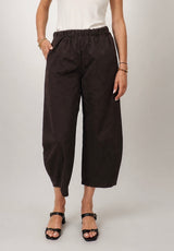 PANTALON LARGE TAILLE ÉLASTIQUE FABRIQUÉ EN ITALIE T 76CM, H 90CM Pantalon large en coton – THS67625GA