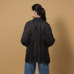 Load image into Gallery viewer, Satin polka dot shirt with bow – DB92250