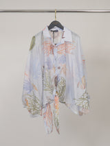 Blouse fluide imprimée fonds marins KD8971-6