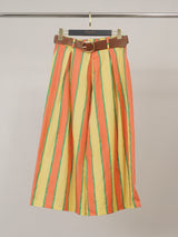 Jupe-culotte évasée rayée à plis devant TDM27926-3
