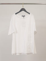 T-shirt fluide en coton à poches plaquées TDM57826