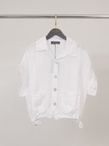 Chemise courte en lin à bas ajustable CVA225168