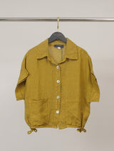 Chemise courte en lin à bas ajustable CVA225168