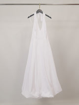 Robe longue en coton mélangé à taille élastiquée TDM58126