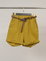 Short en coton stretch à ceinture rivetée CVA822336