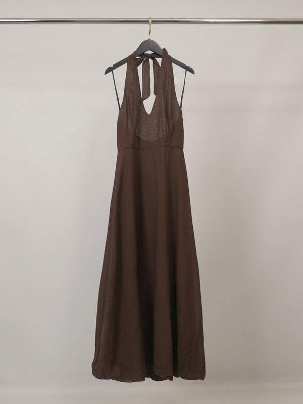 Robe longue dos nu en voile léger TDM58126MM