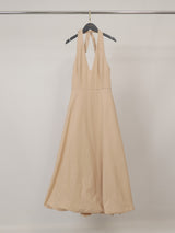 Robe longue dos nu col halter TDM58126PK
