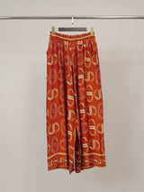 Pantalon large satiné imprimé KD6637VS-43