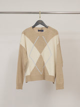 Pull losanges laine-cachemire HYC6665