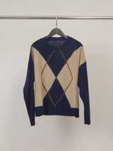 Pull losanges laine-cachemire HYC6665