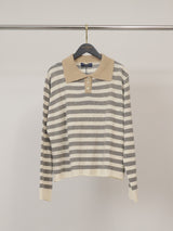 Pull rayé col polo HYC91026