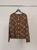 Gilet géométrique laine-cachemire HYC91015