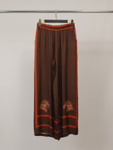 Pantalon satiné fluide imprimé cheval KD9099VS-15