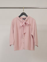 Gilet en maille douce à l’angora avec nœud – MCL26521