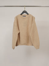 Pull duveteux en mohair mélangé à col rond – MCL23573