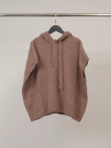 Pull à capuche duveteux en alpaga et laine – MCL26106