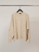Pull en laine mérinos ample à poche plaquée DSYL2603