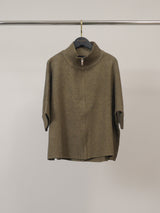 Gilet en maille zippé à col montant HY11920