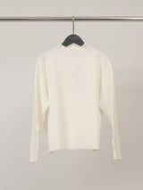Pull en maille ample à col montant, manches ornées DSY9774