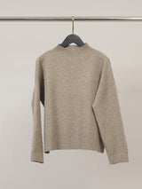 Pull en maille ample à col montant, manches ornées DSY9774