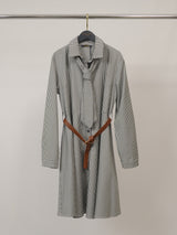 Robe chemise vichy ceinturée à ligne fluide — TDM05526