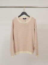 Pull en laine et cachemire à rayures bicolores HYC6640