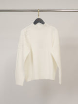 Pull col montant à fleurs en relief DSY9772
