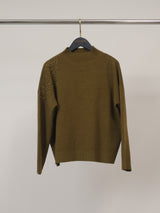 Pull col montant à fleurs en relief DSY9772