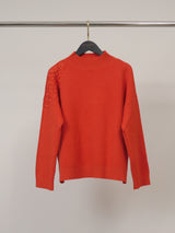 Pull col montant à fleurs en relief DSY9772