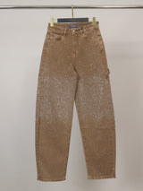 Pantalon jean large à effet strass dégradé – PF5409-24