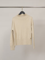 Pull col montant en maille côtelée – HY30709