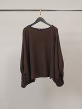 Pull en maille col bateau froncé – CA11840