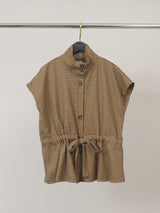 Veste légère pied-de-poule à ceinture nouée – THS72626P08