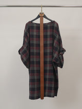 Robe ample à carreaux et manches bouffantes – THS35526QST2