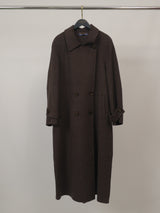 Manteau long en laine et cachemire à double boutonnage – DSY268857