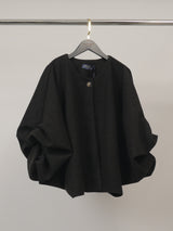 Poncho ample effet drapé à manches bouffantes – MF56746