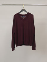 Pull en laine mérinos à col V et coupe fluide – DSYL88240
