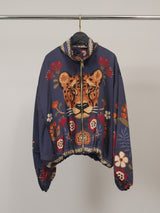 Blouson fluide imprimé animalier fleuri – KD88031VS-18H